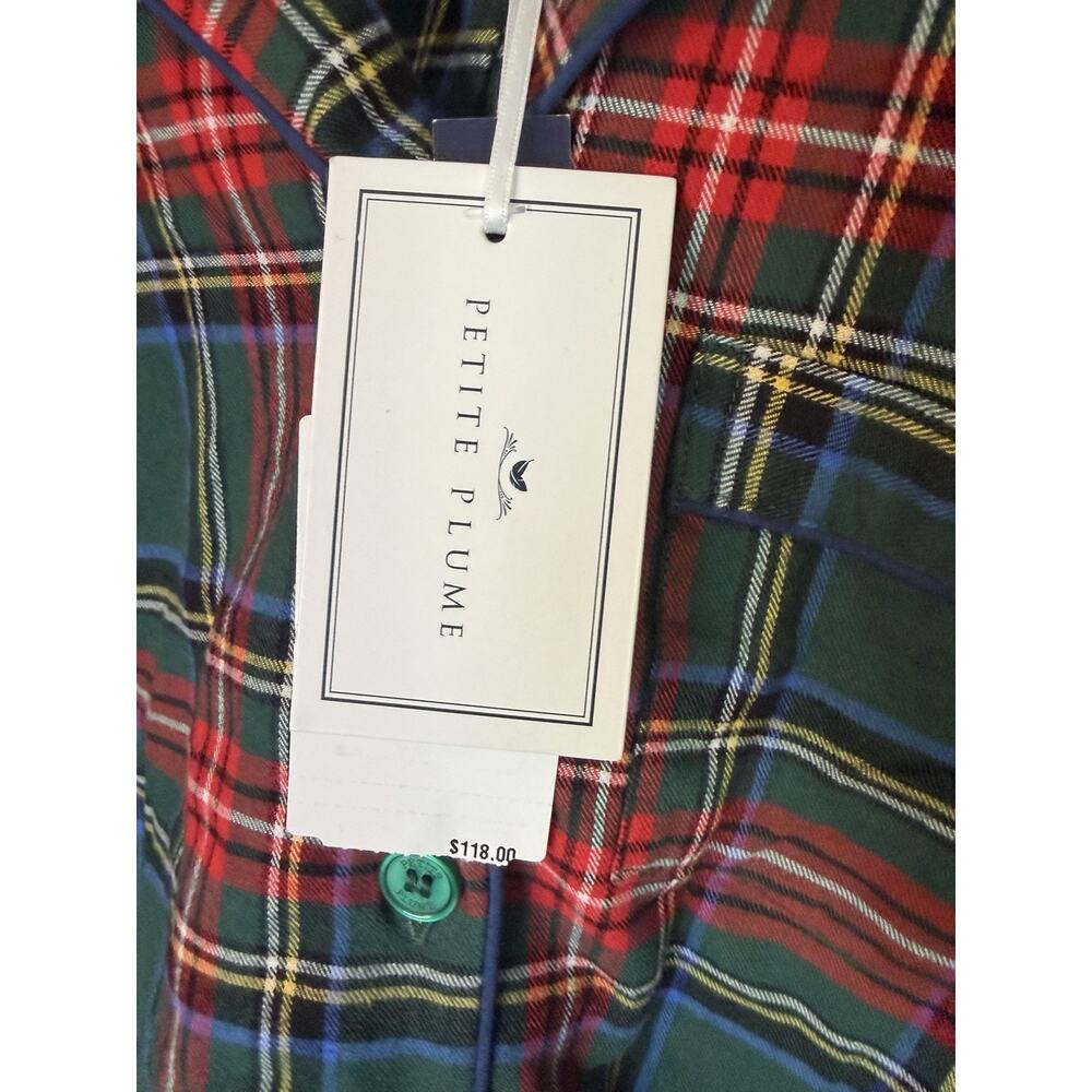 PETITE PLUME Women's Brushed Twill Pajama In Kensington Tartan Sz M $118 NWT - Picture 8 of 13